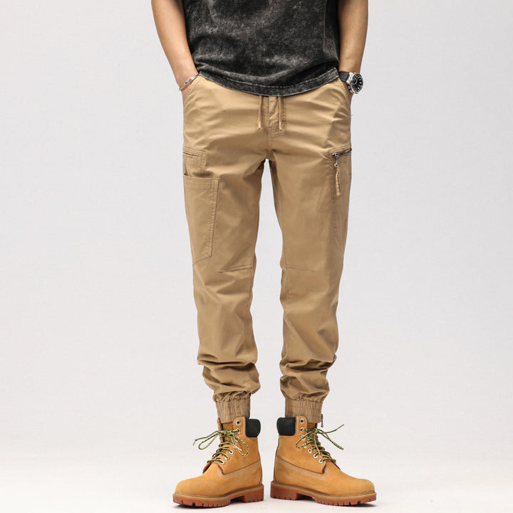 Herren Cargo-Hose mit elastischem Bund und vielseitigen Taschen Aliams