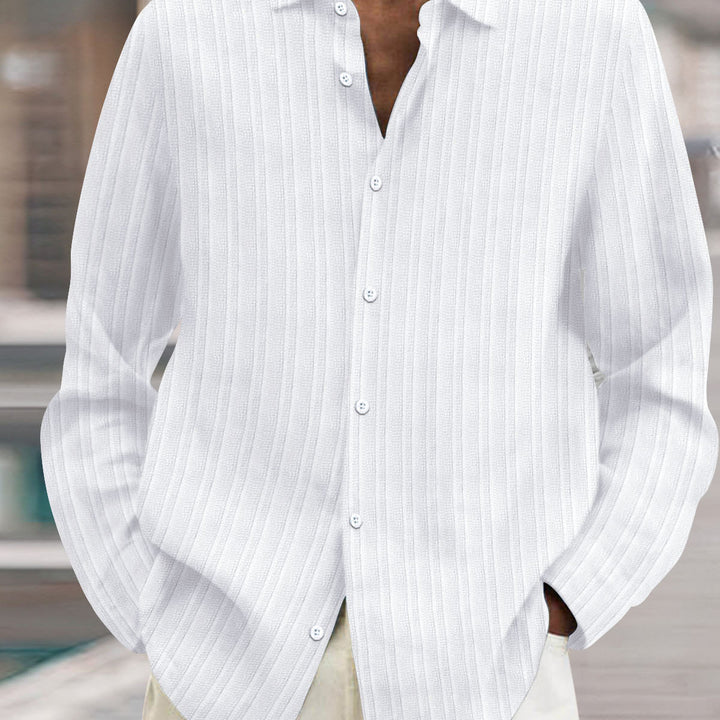 Herren Hemd mit feinem Streifenmuster und lässigem Schnitt Aliams