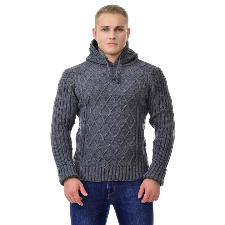 Herren Strickpullover mit modernem Rautenmuster Aliams