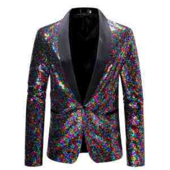 Herren Glitzernder Pailletten Blazer Aliams