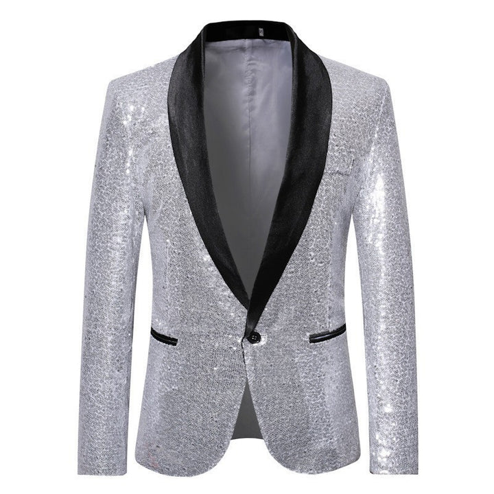 Herren Funktionsjacke aus glitzerndem Paillettenmaterial Aliams