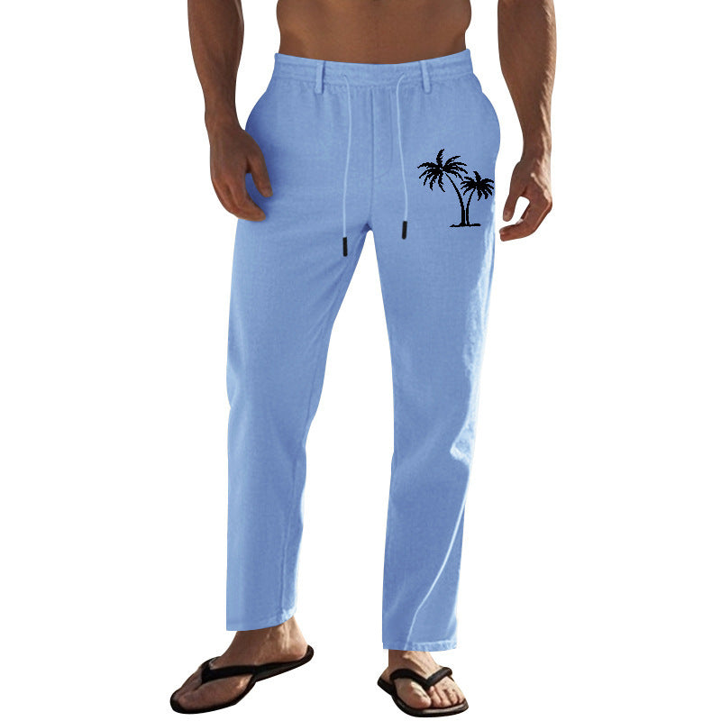 Herren Freizeithose mit Palmenmotiv Aliams