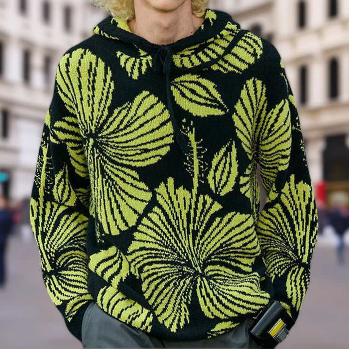 Unisex Kapuzenpullover mit einzigartigem floralem Design Aliams