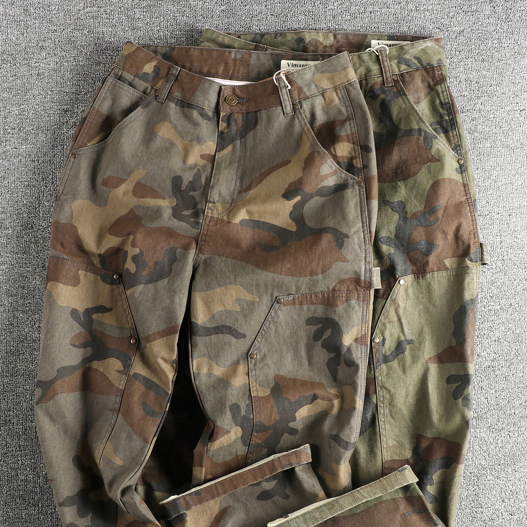 Herren Cargohose im modernen Camouflage-Design mit multifunktionalen Taschen Aliams