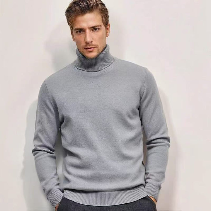Herren Rollkragenpullover aus feinem Strick Aliams
