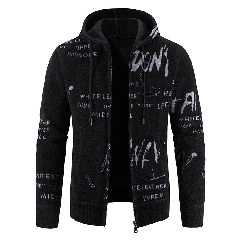Herren Kapuzenjacke mit grafischem Print und hochelastischen Eigenschaften Aliams