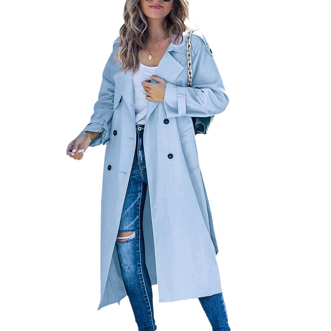 Damen Eleganter Trenchcoat im Oversize-Stil mit Taillengürtel Aliams