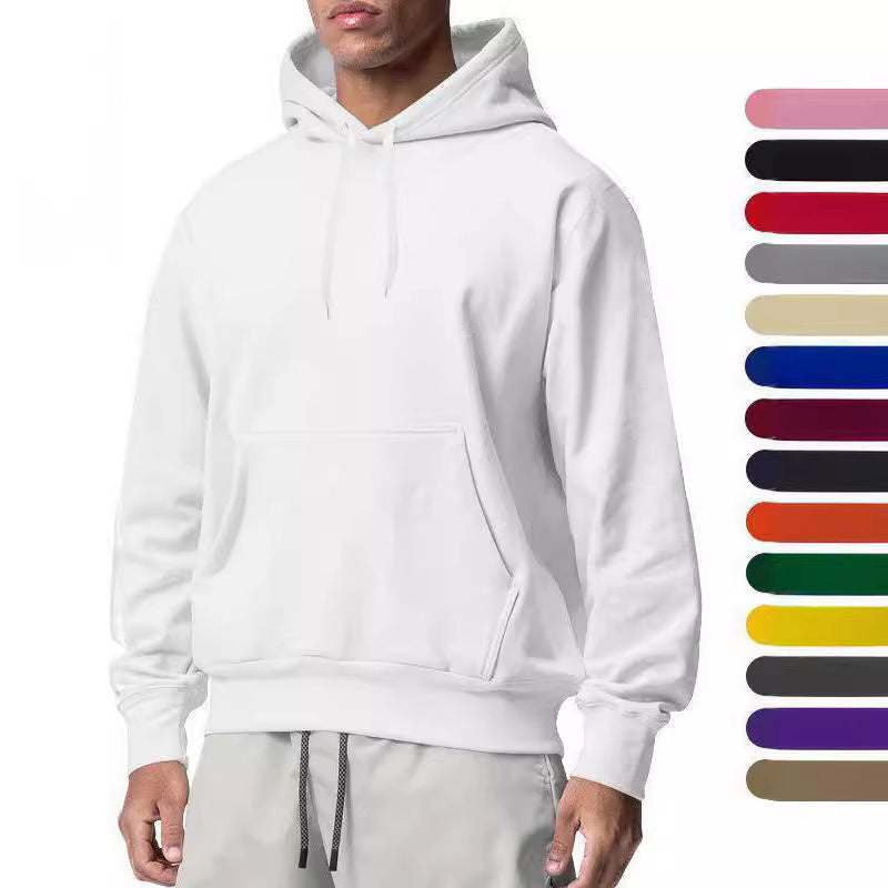 Herren klassischer Kapuzenpullover mit Kängurutasche und atmungsaktivem Material Aliams