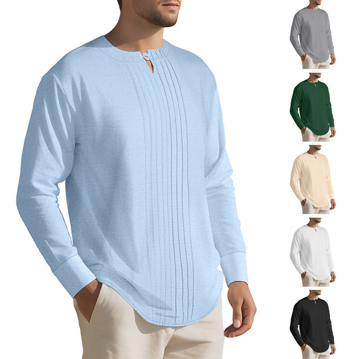 Herren Elegantes Langarmhemd mit strukturiertem Design Aliams