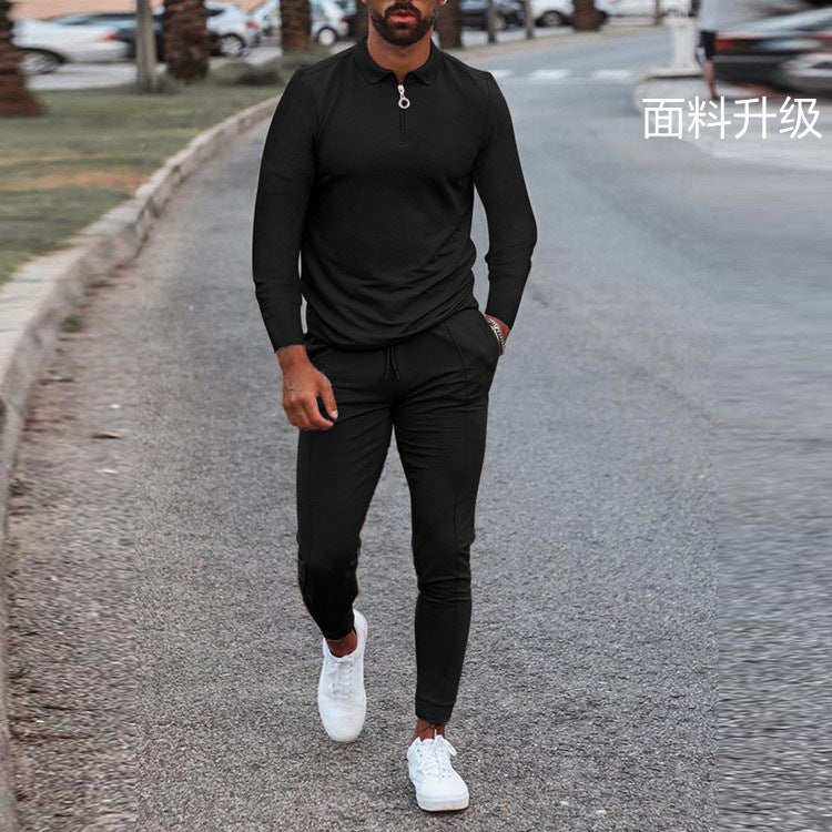 Herren Sportliches Set mit hohem Kragen und praktischen Reißverschlusselementen Aliams