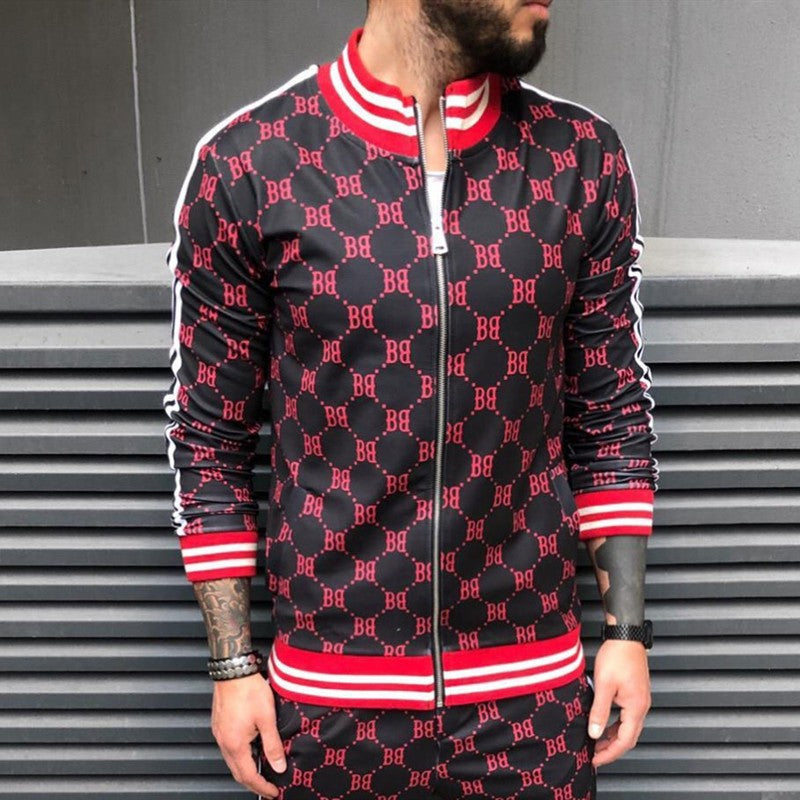 Herren modisches Tracksuit mit grafischem Druck Aliams