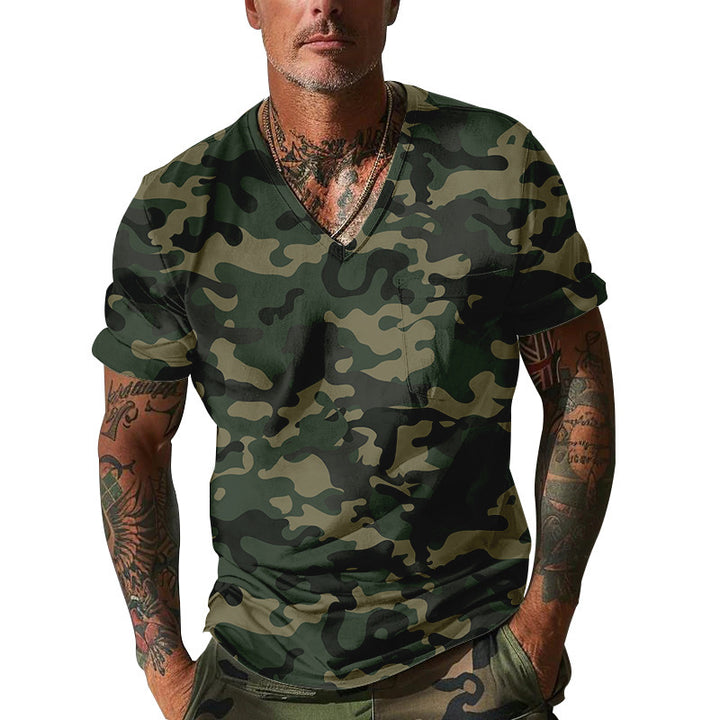 Herren Camouflage T-Shirt Aliams