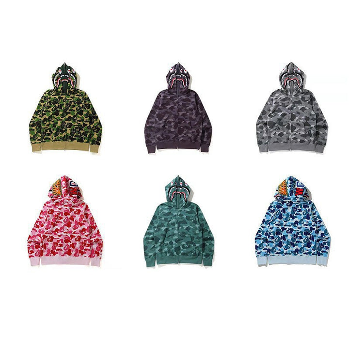 Herren Kapuzenjacke mit einzigartigem Camouflage-Design und einem auffälligen Reißverschluss Aliams