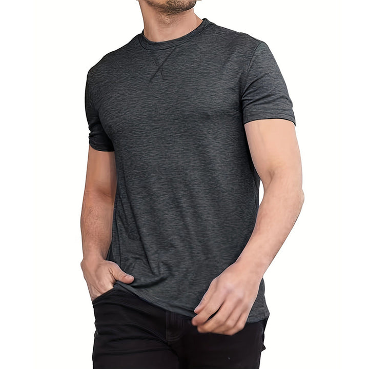 Herren Sportliches Kurzarm-T-Shirt aus atmungsaktivem Material Aliams