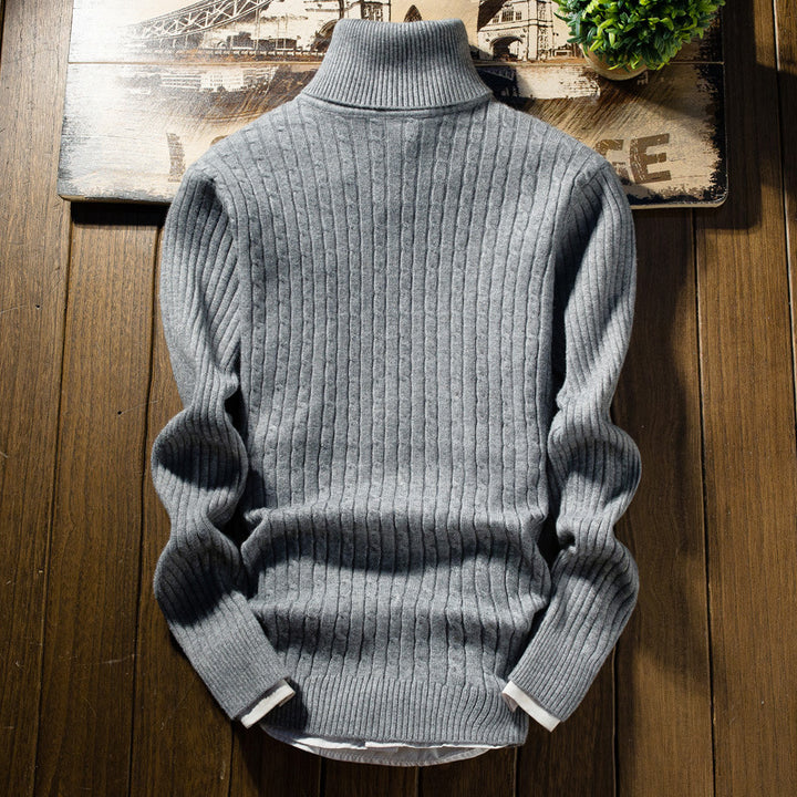 Herren Rollkragenpullover mit Zopfmuster Aliams