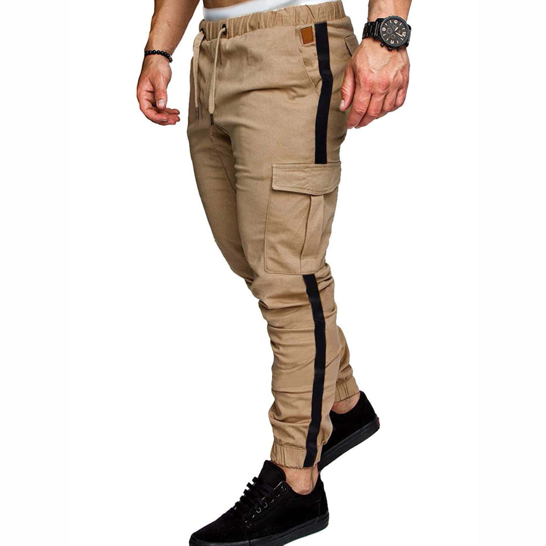 Herren Cargo-Hose mit verstellbarem Bund und funktionalen Taschen Aliams