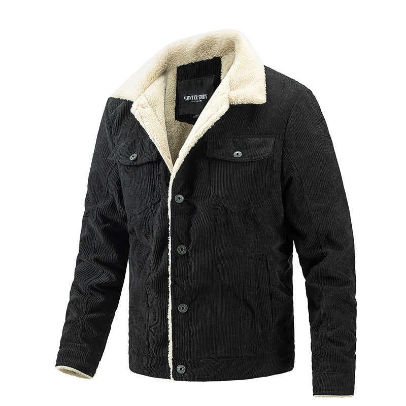 Herren Kordjacke mit weichem Teddyfutter Aliams