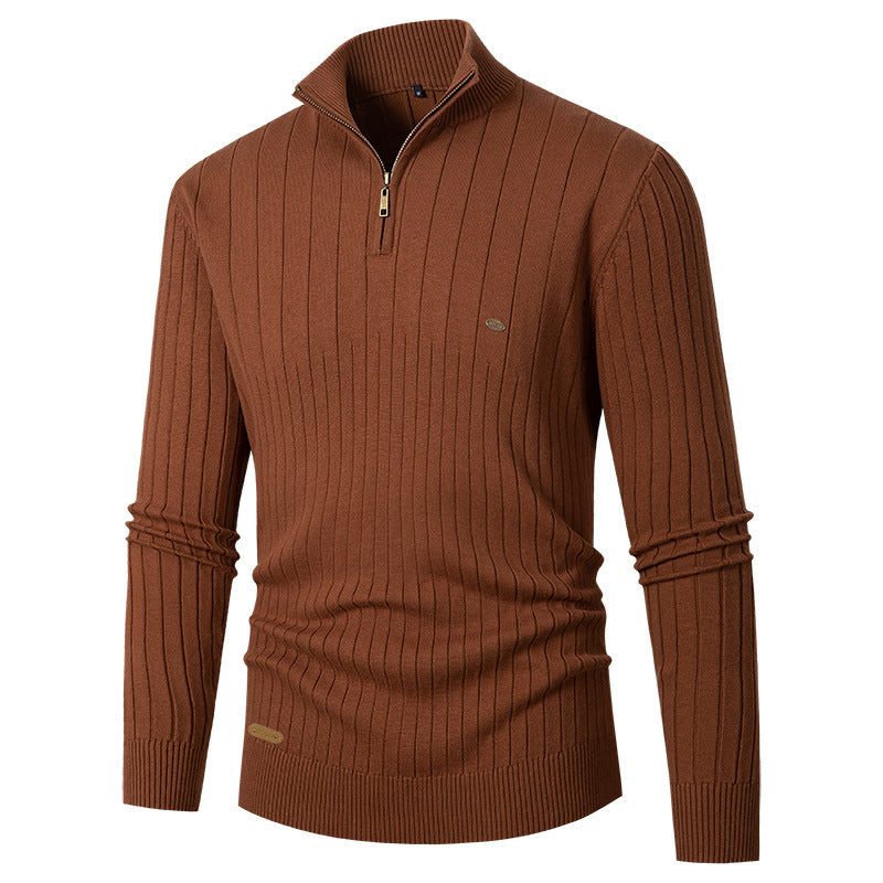 Herren Pullover mit Stehkragen und Feinstrick Aliams