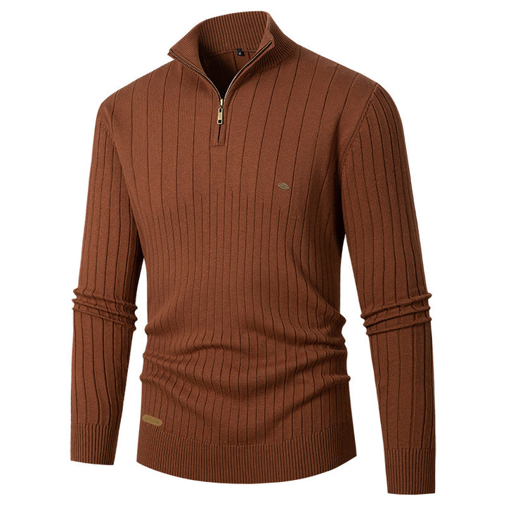 Herren Pullover mit Stehkragen und Feinstrick Aliams