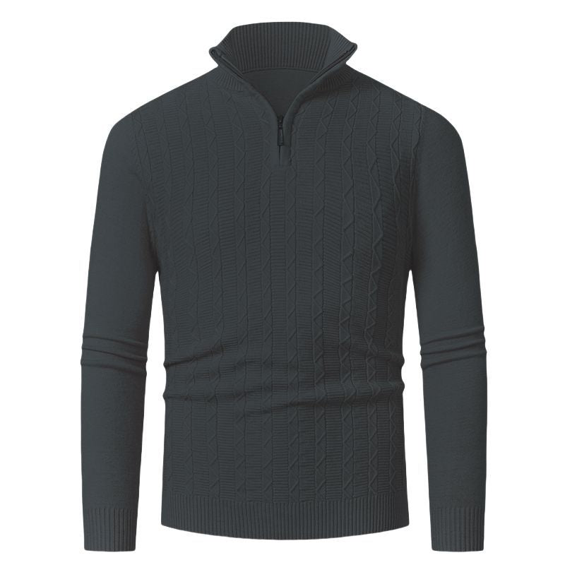 Herren hoher Kragen Strickpullover Aliams