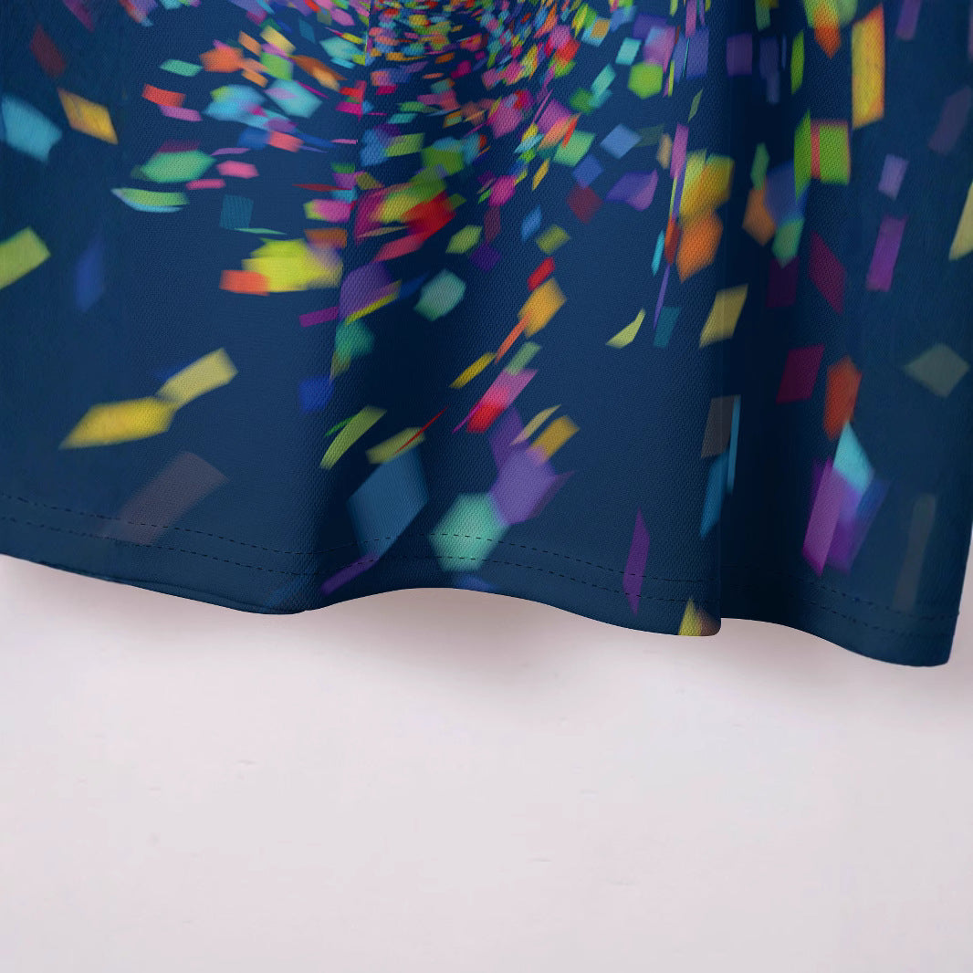 Herren Poloshirt mit spiralartigem Grafikdesign Aliams