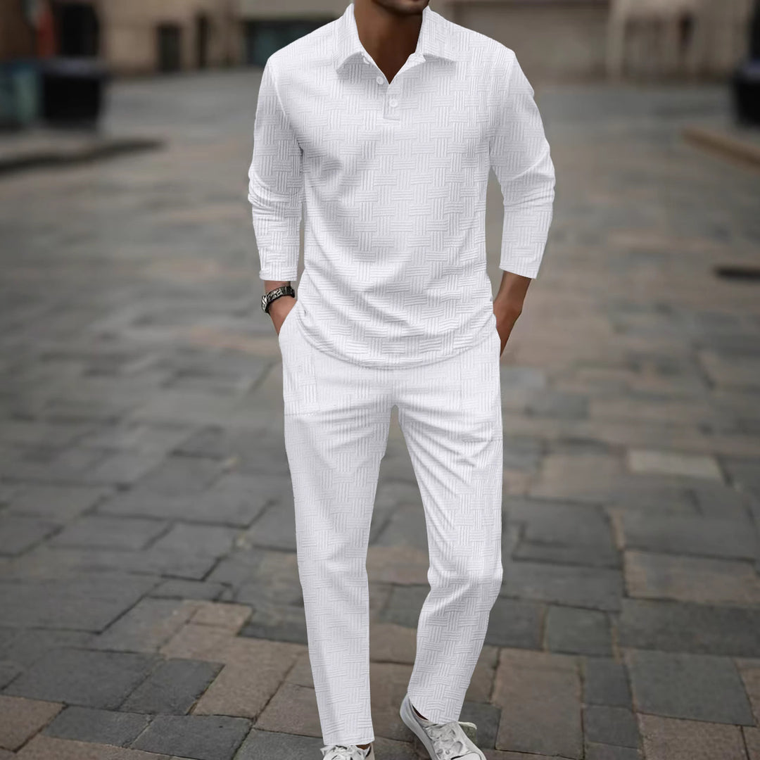 Herren eleganter und bequemer Freizeitanzug mit strukturiertem Design Aliams