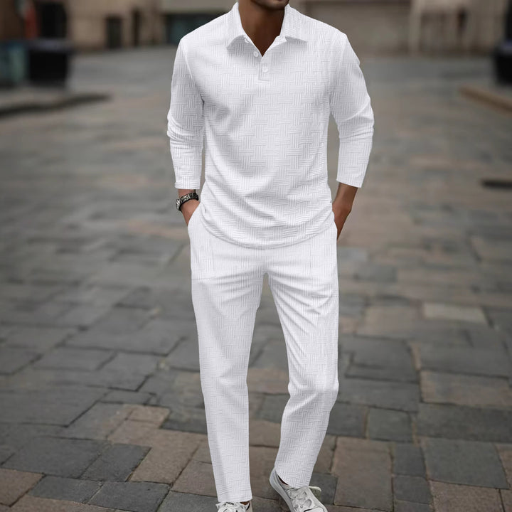 Herren eleganter und bequemer Freizeitanzug mit strukturiertem Design Aliams