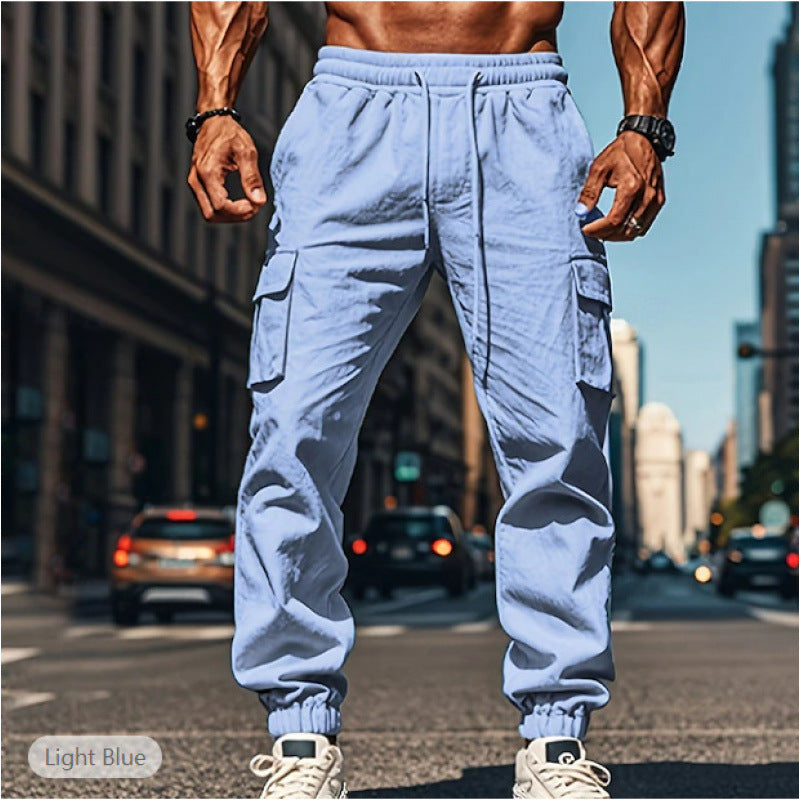 Herren Cargo-Hose aus atmungsaktivem Material mit elastischem Bund und praktischen Taschen Aliams