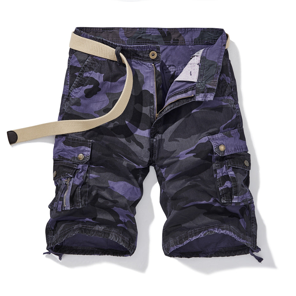 Herren Cargo-Shorts mit vielseitigen Taschen und verstellbarem Bund Aliams