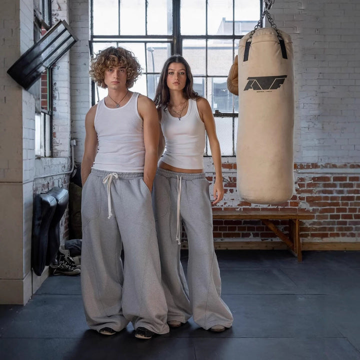 Herren Hohe Taille Entspannte Passform Jogginghose Aliams