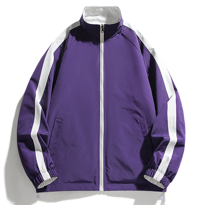 Herren Sportliche Übergangsjacke mit hohem Kragen und seitlichen Reißverschlusstaschen Aliams