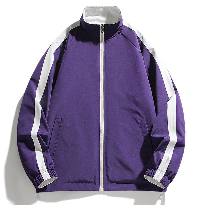 Herren Sportliche Übergangsjacke mit hohem Kragen und seitlichen Reißverschlusstaschen Aliams