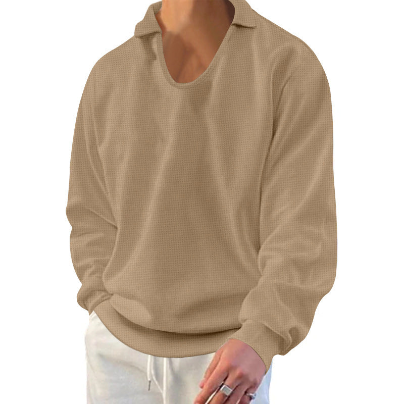 Herren Freizeitpullover mit lässigem Stehkragen und strukturiertem Design Aliams