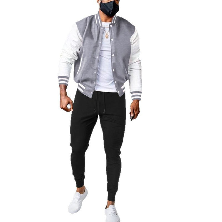 Herren Sportliche Collegejacke mit modernen Kontrastelementen Aliams