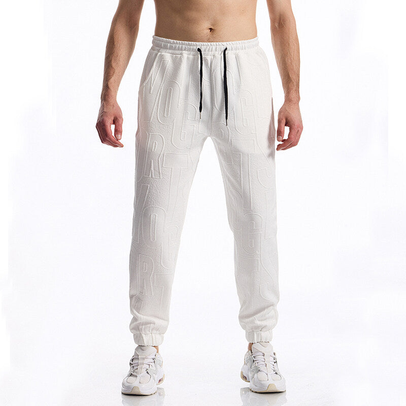 Herren Freizeit-Hose mit elastischem Bund und großem Logoprint Aliams