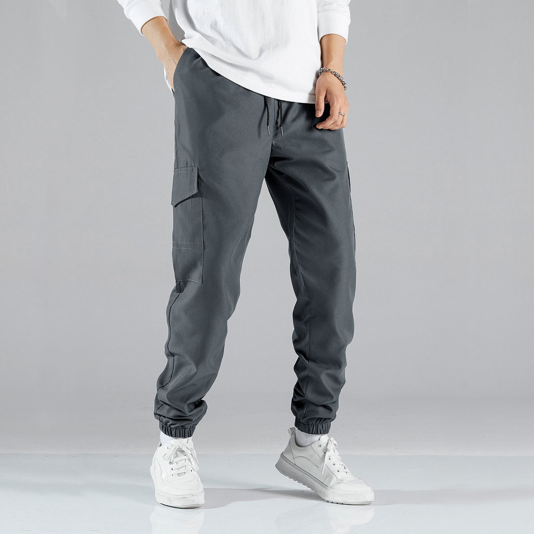 Herren Cargo-Jogginghose mit elastischem Bund und seitlichen Taschen Aliams