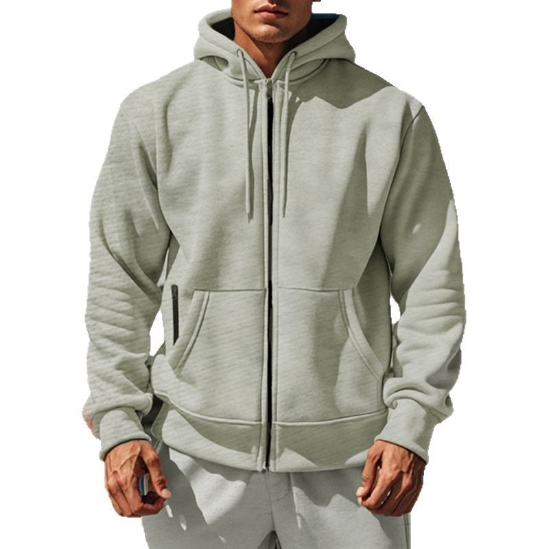 Herren funktionale Kapuzenjacke mit hochschließendem Reißverschluss und praktischen Taschen Aliams