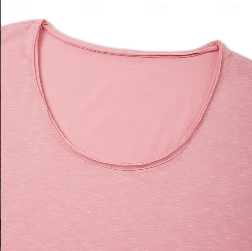 Herren V-Ausschnitt T-Shirt aus leichtem, atmungsaktivem Material Aliams