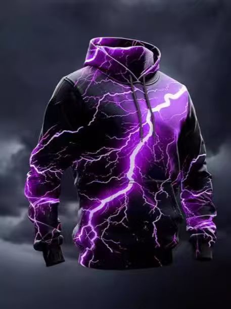 Herren Kapuzenpullover mit dynamischem Blitzdesign Aliams