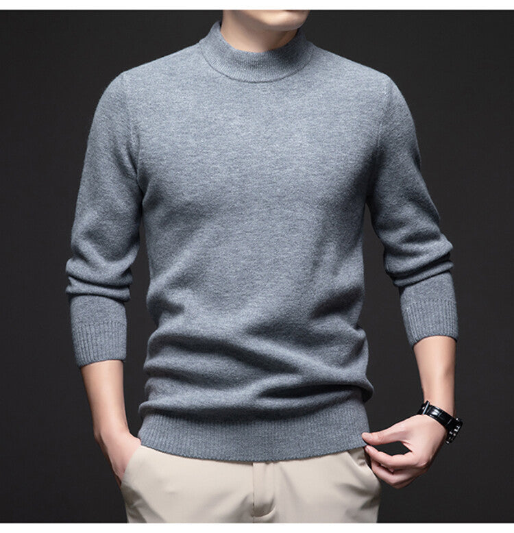 Herren eleganter Rollkragenpullover aus weichem Material Aliams