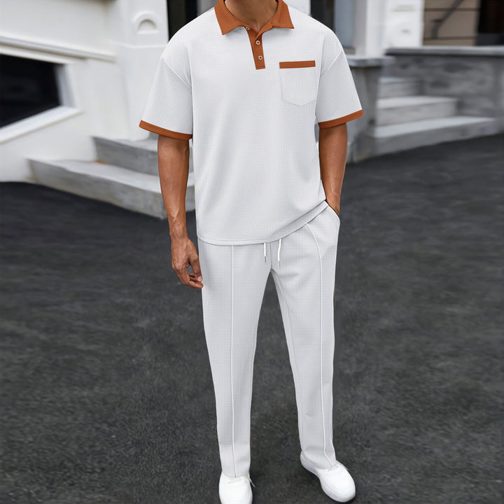 Herren Freizeitanzug mit stylischem Polokragen und atmungsaktivem Material Aliams