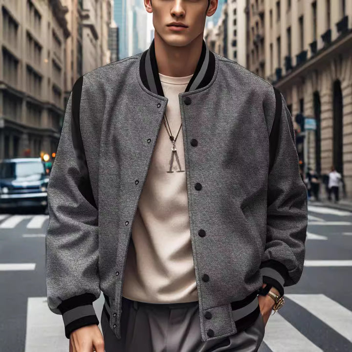 Herren stylische Bomberjacke mit Kontrastdetails Aliams