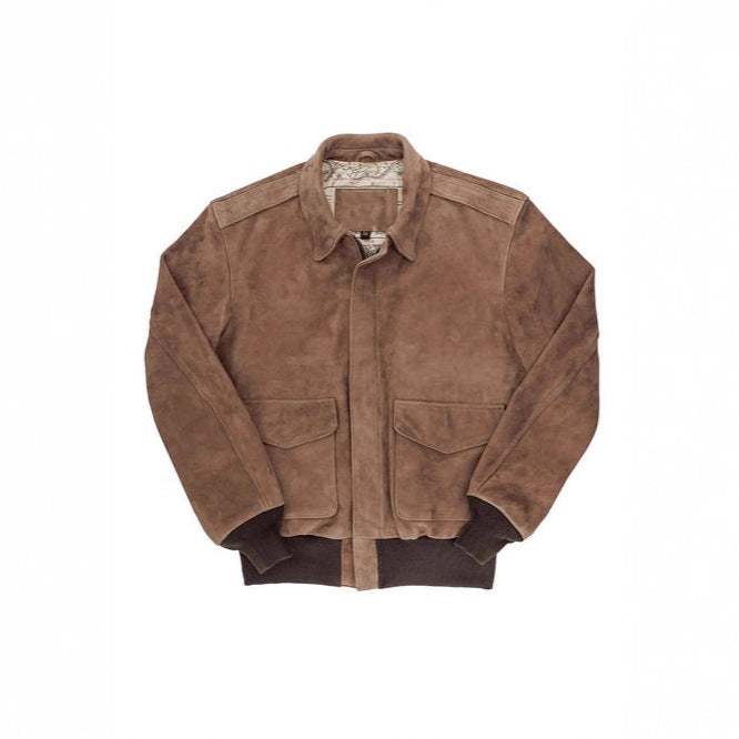 Herren Wildlederjacke im Biker-Stil Aliams