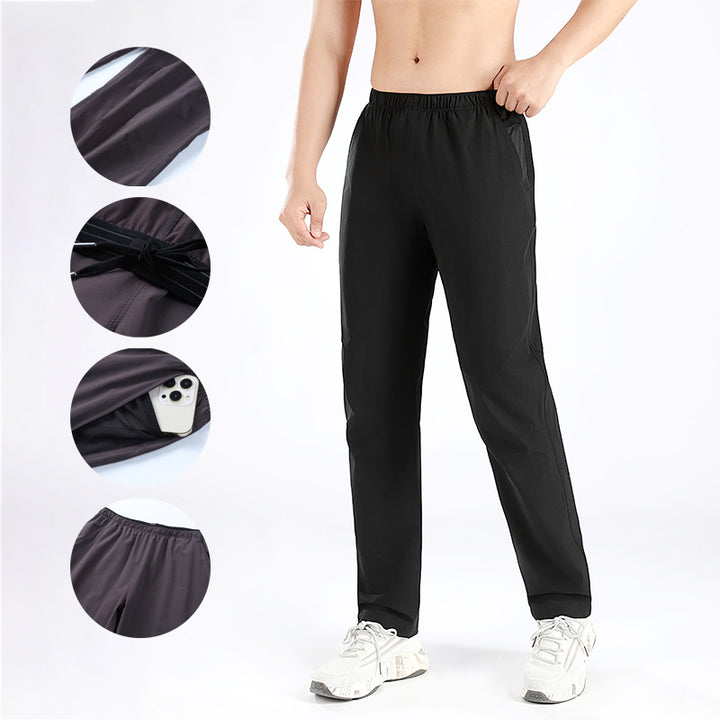 Herren Funktionssporthose mit elastischem Bund und atmungsaktiven Einsätzen Aliams