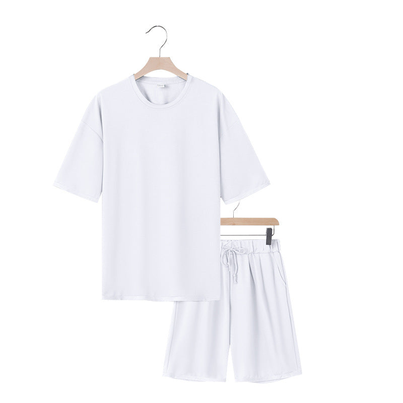 Herren Freizeit-Set mit bequemem T-Shirt und Shorts aus atmungsaktiver Baumwolle Aliams