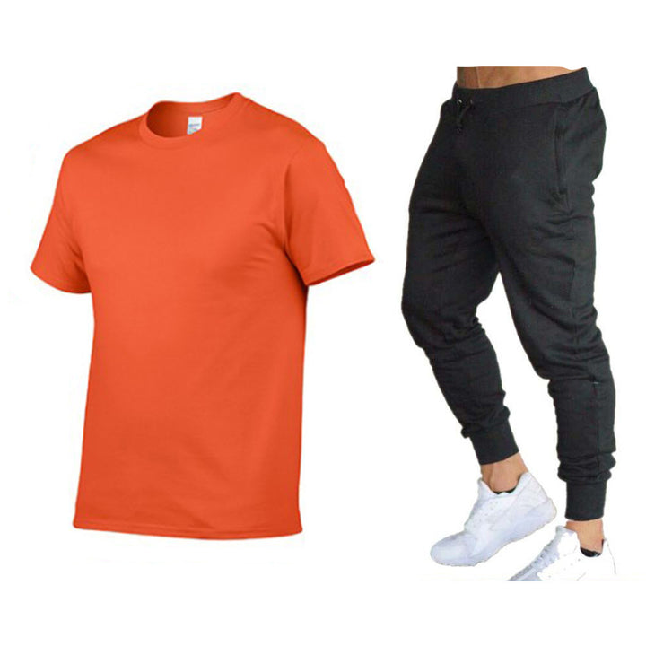 Herren sportliches T-Shirt und Jogginghose-Set mit funktionellem Design Aliams