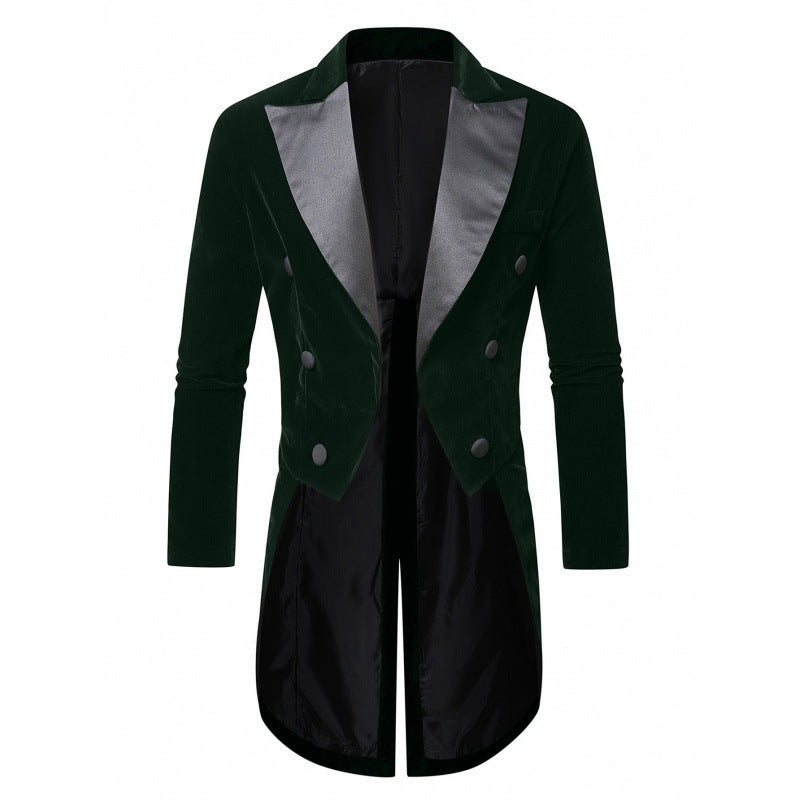 Herren Eleganter Samt-Blazer mit extravaganten Akzenten Aliams