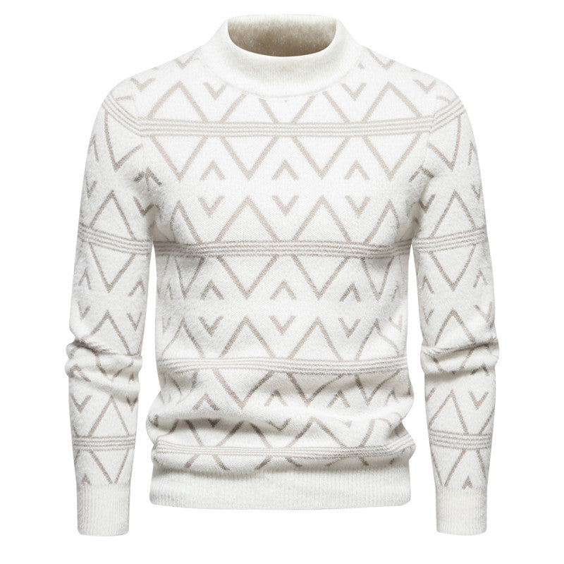 Herren Rollkragenpullover mit modernem Strukturdesign Aliams