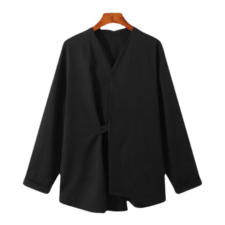 Herren elegante asymmetrische Bluse Aliams