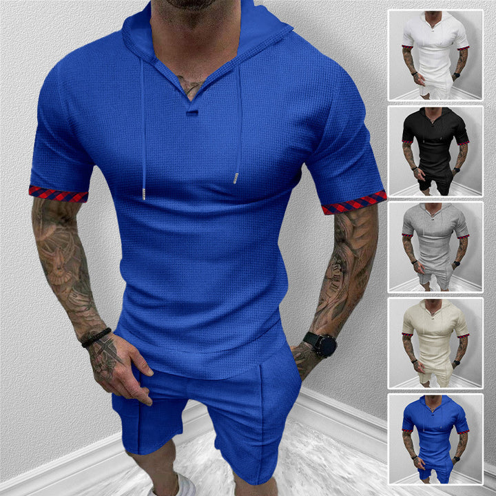 Herren Sportliches Kurzarm-Hoodie von Aliams